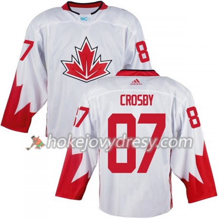 Pánské Hokejový Dres Kanada Sidney Crosby 87 Světový pohár v ledním hokeji 2016 Bílá
